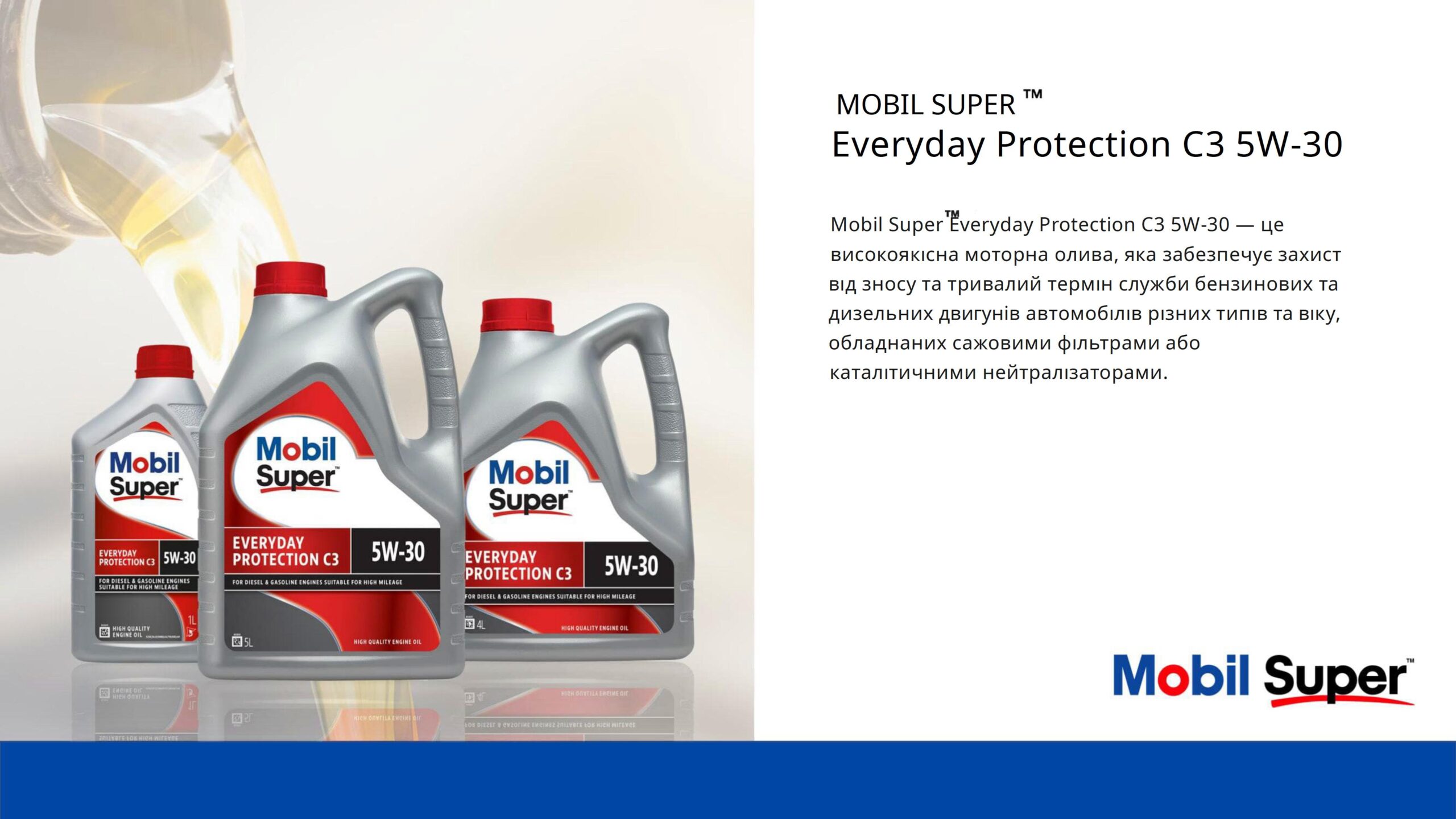 Mobil Super Everyday Protection C3 5W-30 – новий продукт серії Super з допуском ACEA C3